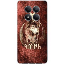 TechTree Redmi Note 15 Pro 4g Uyumlu Göktürk Yazılı ve Bozkurt Desenli Baskılı Silikon Kılıf