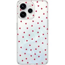TechTree Oppo  Reno 15 - Reno 15F Uyumlu Kırmızı Kalpler Tasarımlı Baskılı Silikon Kılıf