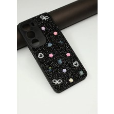 FoxPower Vivo Y18 Kılıf Taşlı Gül Desenli Silikon Kılıf