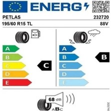 Petlas 195/60 R15 Tl 88V Prıme Comfort  Yaz Lastiği (Üretim TARIHI:2026)