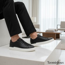 Beyaz Taban Siyah Erkek Sneaker