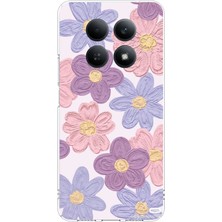 TechTree Redmi Note 15 4g Uyumlu Renkli Papatyalar Sulu Boya Baskılı Silikon Kılıf
