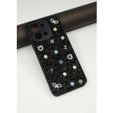 FoxPower Vivo Y28 Kılıf Taşlı Gül Desenli Silikon Kılıf