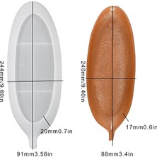 Hobiflex Silikon Kalıp Taş Tozu Ithal Dekoratif Uzun Yaprak Figür Tabak Kalıbı Epoksi Reçine HB140-0159