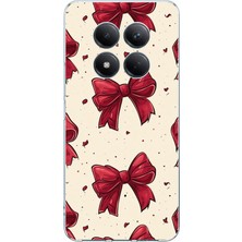 TechTree Redmi Note 15 Pro 4g Uyumlu Büyük Kırmızı Fiyonklar Baskılı Silikon Kılıf