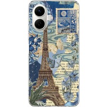 TechTree Infinix Smart 10 Uyumlu Paris ve Eyfel Kulesi Baskılı Silikon Kılıf