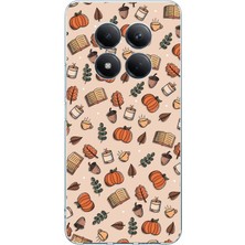 TechTree Redmi Note 15 Pro 5g Uyumlu Sonbahar Balkabağı Baskılı Silikon Kılıf