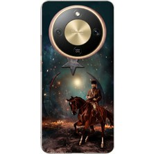 TechTree Honor Magic 8 Lite Uyumlu Atatürk At Üstünde Zafer Baskılı Silikon Kılıf