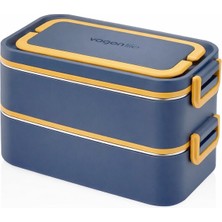 Vagonlife 2000 ml 2 Kat Paslanmaz Çelik Çorba Kaseli Bento Lunch Box Yeni Nesil Sefer Tası -FFLBOX01029