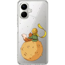 TechTree Tecno Spark Go 2 Uyumlu Küçük Prens Gezegen Boa Tasarımlı Baskılı Silikon Kılıf