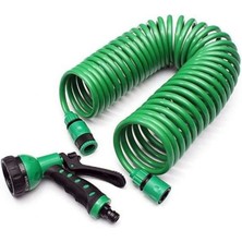 Nemere 15 Metre Spiral Hortum + 4 Fonksiyonlu Özel Sulama Tabancası (4887)