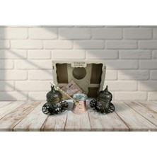 Meya Design Dekoratif Türk Kahvesi Seti – Zamak Gövdeli Seramik Fincan ve Bakır Cezve