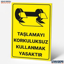 Levhadepo Taşlamayı Korkuluksuz Kullanmak Yasaktır Iş Güvenliği Uyarı ve Yönlendirme Levhası - Dekota