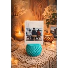 Geometrik Desenli Instax Polaroid Fotoğraf Tutucu Stand Turkuaz
