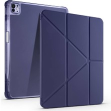Gordon's iPad Air 13 Inç (M3/m2 – 2025/2024) Uyumlu Katlanabilir Çok Açılı Kılıf – Silikon Arka, Otomatik Uyku/uyanma
