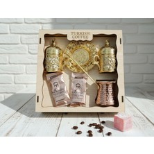 Meya Design Dekoratif Türk Kahvesi Seti – Zamak Gövdeli Seramik Fincan ve Bakır Cezve