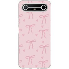 TechTree Tecno Spark Slim 5g Uyumlu Pembe Kalpli Fiyonklar Baskılı Silikon Kılıf