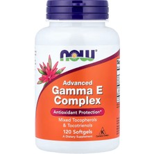 Now Foods Advanced Gamma E Complex, Mixed Tocopherols & Tocotrienols, Antioxidant Protection, 120 Softgels