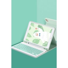 Eco Port iPad 10.2 (7.nesil) Kılıf KC01 Smart Klavyeli Tablet Kılıfı - Açık Yeşil