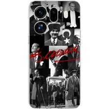 TechTree Oppo Find X9 Pro Uyumlu Kırmızı Mustafa Kemal Atatürk Imza Baskılı Silikon Kılıf