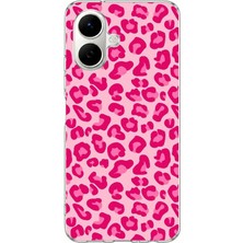 TechTree Infinix Smart 10 Uyumlu Pembe Leopar Tasarımlı Baskılı Silikon Kılıf