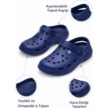 Liarca Lacivert Plaj Bahçe Günlük Çeyiz Rahat Kaymaz Taban Ortopedik Kadın Erkek Unisex Kapalı Terlik  - Kopya