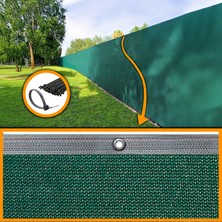 Morilu %95LIK Yeşil Çit Filesi - Şeritli Halkalı - Tüm Ölçülerle Montaja Hazır Bahçe Çit Örtüsü