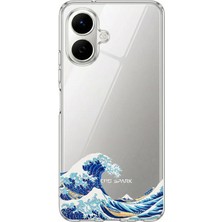 TechTree Infinix Smart 10 Uyumlu Kanagawa Oki Nami Ura Dalgası Tasarımlı Baskılı Silikon Kılıf