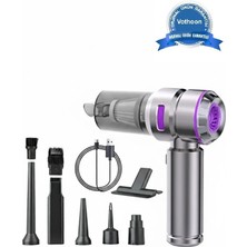 Üflemeli Şarjlı Araç Mini El Süpürgesi 20.000 Pa Emiş Güçlü 4in1 Araba Süpürgesi HL-121