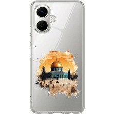 TechTree Tecno Spark Go 2 Uyumlu Mescid-I Aksa Tasarımlı Baskılı Silikon Kılıf
