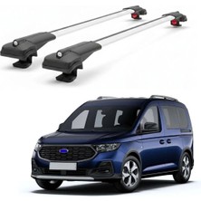 Cross Oto Aksesuarları Ford Tourneo Connect 2022-2026 Camlı Van için Ara Atkı Tavan Barı , Araca Özel , Kilitlenebilir Araç Üstü Ekipman Taşıma Barı (2 Adet)