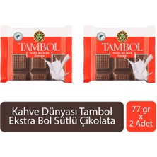 Kahve Dünyası Tambol Ekstra Bol Sütlü Çikolata 77 gr x 2 Adet