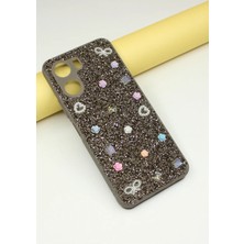 FoxPower Vivo Y16 Kılıf Taşlı Gül Desenli Silikon Kılıf