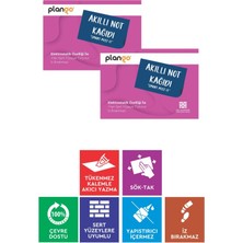 PEMBE - Elektrostatik Akıllı Not Kağıdı 2 ADET Yapışkansız Post-it 7x10cm - 100 Sayfa - Plango