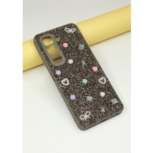 FoxPower Infinix Hot 50 4g Taşlı Kılıf Gül Desenli Silikon Kılıf