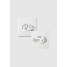 Piece Of Date Sayılarla Tuval Boyama Seti - Arabalar (Şimşek Mcqueen ve Sally)