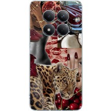 TechTree Redmi Note 15 Pro Plus Uyumlu Leopar Kırmızı Vibes Baskılı Silikon Kılıf