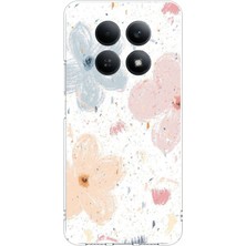 TechTree Redmi Note 15 4g Uyumlu Pastel Soyut Çiçek ve Leke Desenli Baskılı Silikon Kılıf
