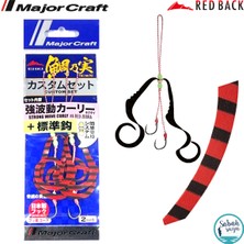 Major Craft Rb Sw Curly Tai Rubber Iğneli Yedek Kuyruk #06 Red Zebra (2 Adet)