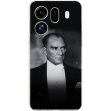 TechTree Oppo Find X9 Pro Uyumlu Zarafet ve Asalet: Atatürk Smokinli Baskılı Silikon Kılıf