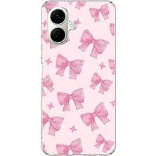 TechTree Tecno Spark Go 2 Uyumlu Pembe Fiyonklar Baskılı Silikon Kılıf