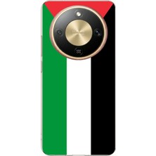 TechTree Honor Magic 8 Lite Uyumlu Filistin Bayrağı Baskılı Silikon Kılıf