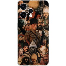 TechTree Oppo  Reno 15 - Reno 15F Uyumlu Türk Büyükleri Kolaj Baskılı Silikon Kılıf