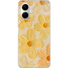 TechTree Infinix Smart 10 Uyumlu Güneşin Dokunuşu Sarı Papatya Baskılı Silikon Kılıf