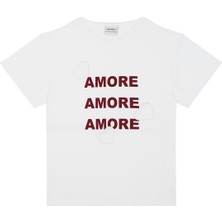 Antebies Pamuk, Sustainable, Krem Kalp Işlemeli Kız Çocuk Tshirt