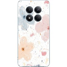 TechTree Redmi Note 15 Pro 4g Uyumlu Pastel Soyut Çiçek ve Leke Desenli Baskılı Silikon Kılıf