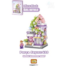 Vagonlife Loz Micro Block Serisi Hediye Dükkanı 420 Parça Dekoratif Oyuncak Yapım Seti Yapı Blok FFLZ-8867