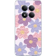 TechTree Redmi Note 15 Pro 4g Uyumlu Renkli Papatyalar Sulu Boya Baskılı Silikon Kılıf