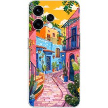 TechTree Oppo  Reno 15 - Reno 15F Uyumlu Renkli Sanat Sokak Silikon Kılıf Baskılı Silikon Kılıf