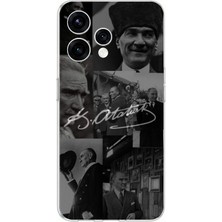 TechTree Oppo  Reno 15 - Reno 15F Uyumlu Kemal Atatürk Imza Baskılı Silikon Kılıf